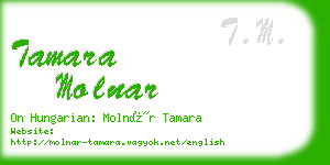 tamara molnar business card